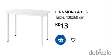 Ikea Table 100x60cm - 9 Kd negotiable 0