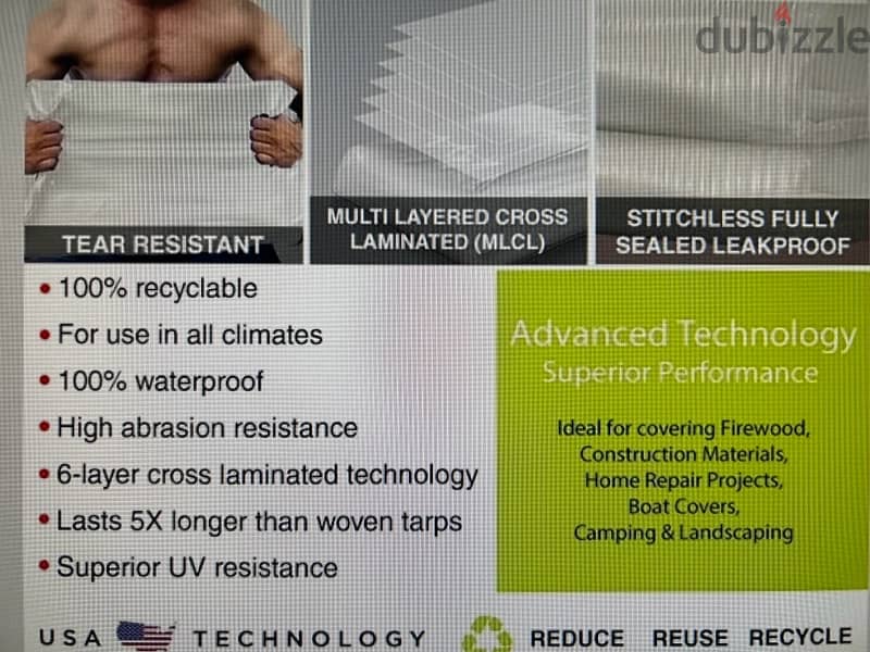 Tarpaulin 15FT X 12FT 150 GSM Transparent Heavy Duty,UV Resistant 3