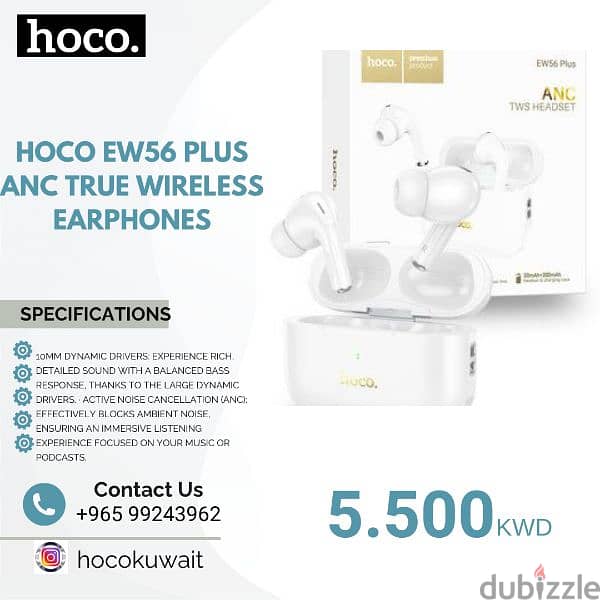 hoco EW56 True Wireless Bluetooth Earphone(White) 0