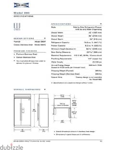 Sub Zero Refrigerator Model 680 Side by Side. 0