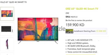 OllZ 65" QLED 4K Smart TV