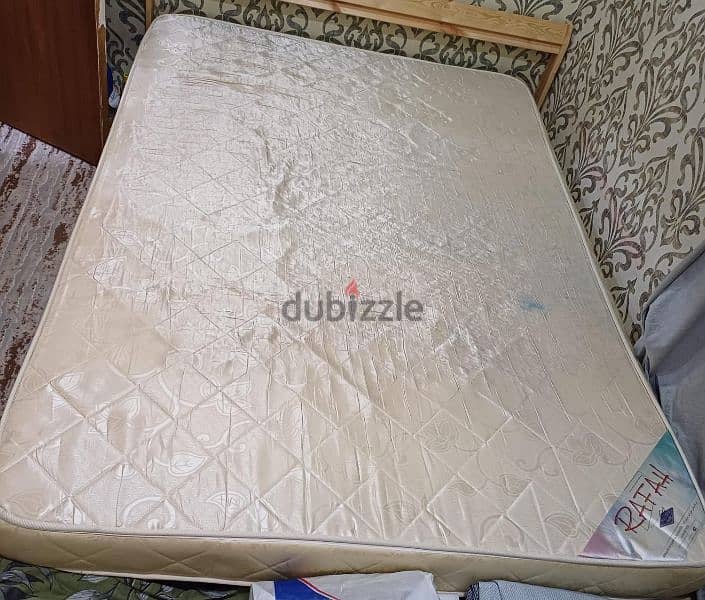 wooden bed with mattress for sale 5