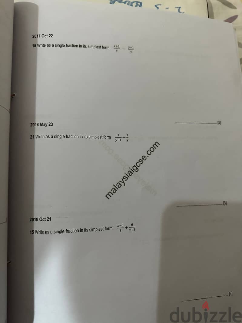 IGCSE NEW CLASSIFIED MATH PAST PAPER 1