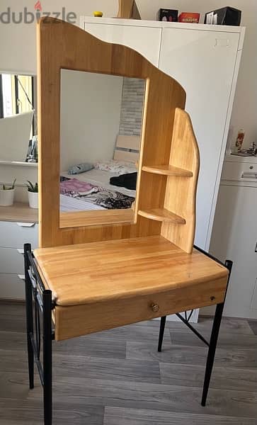 Dressing table with mirror and chair 1