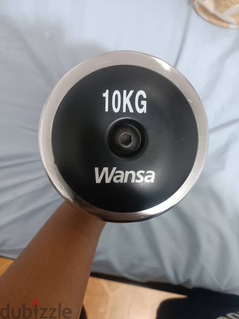 10kg 2 wansa dumbeles not used 1