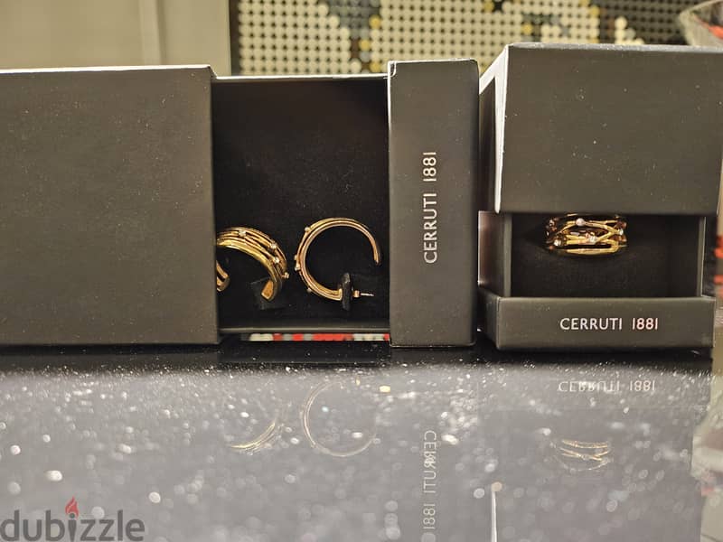 Cerruti 1881 ring+ear rings 1