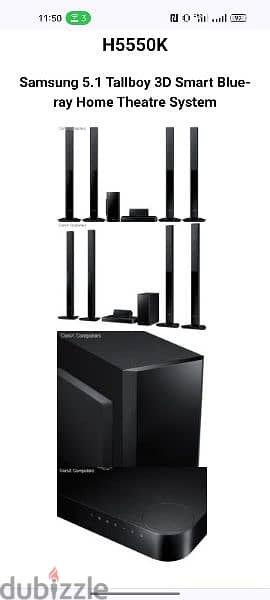 Samsung 3D smart Blu-ray home theater system WiFi connection 1000W 8