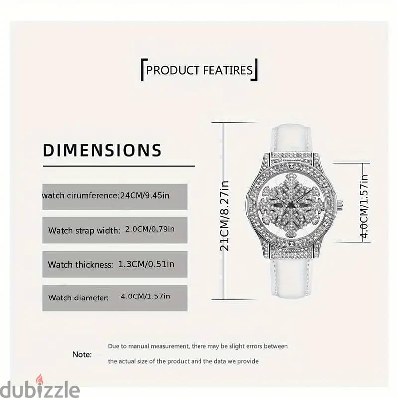 Elegant Women's Quartz Watch With Rotating Starry Sky Dial & Snowflake 6