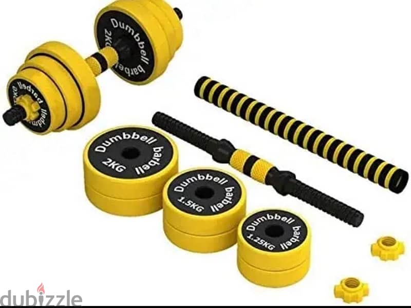 dumbbell new yellow color with best price 10 kd only best quality 12