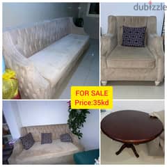 Sofa set and round table for Sale