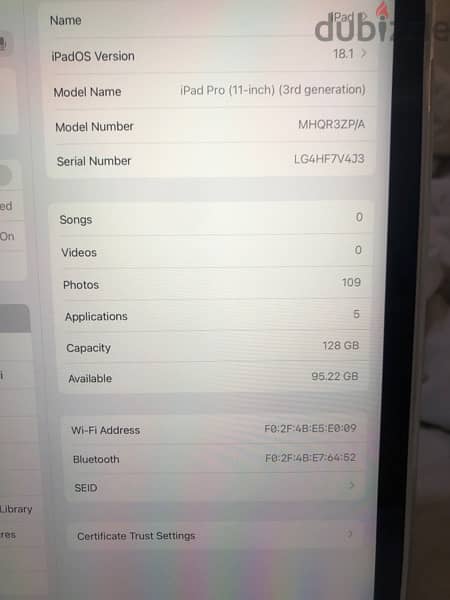 ipad 11 pro M1  128gb 2