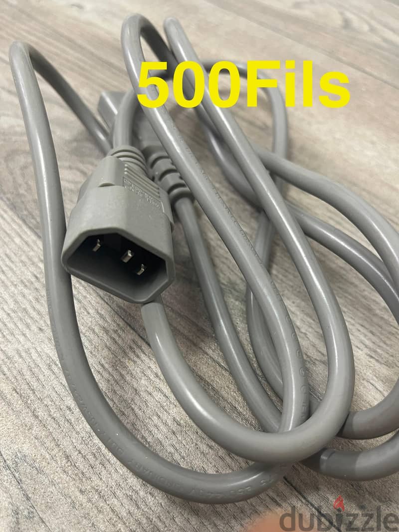 Computer cables 500Fils each 5