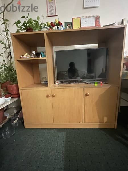 Wooden TV cabinet Bookcase combo 1