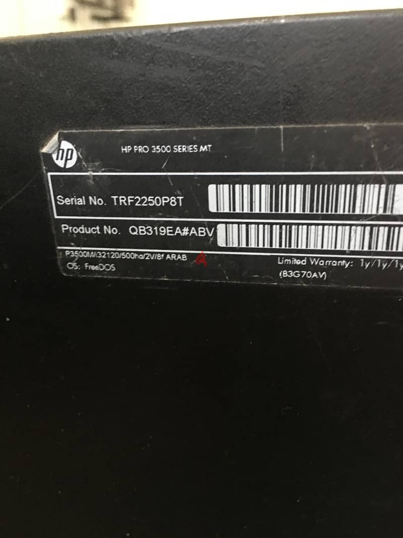 hp cor i3 ram 4GB hard 1T 4