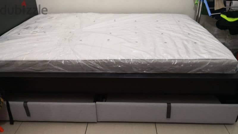 IKEA 
Bed frame, with mattress and 2 storage boxes,  140x200 cm 6