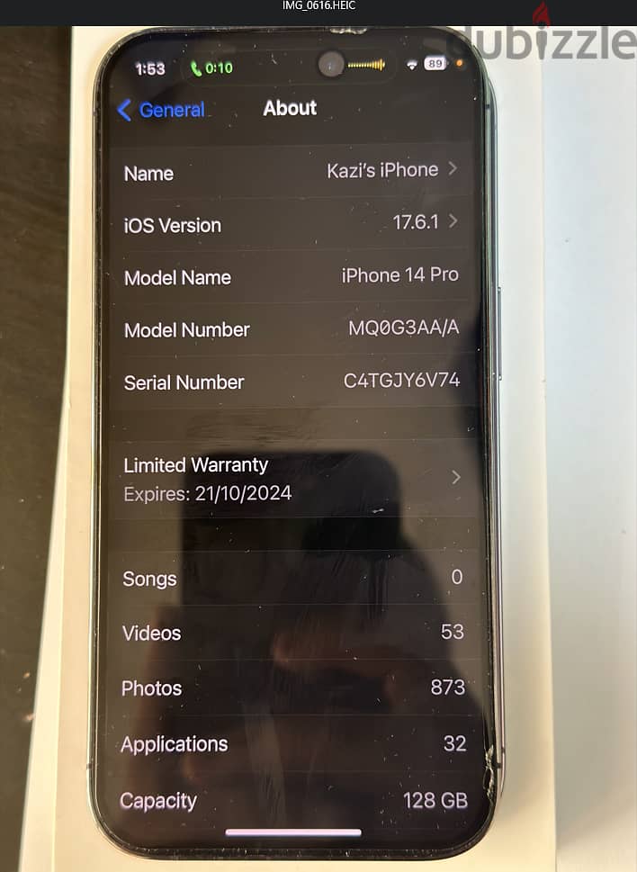 Iphone 14Pro 128 GB (Deep Purple) 6