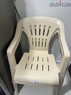 2 plastic chairs for sale