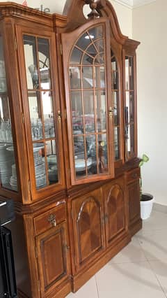 10. chairs, dining table with wooden cabinet for sale 0