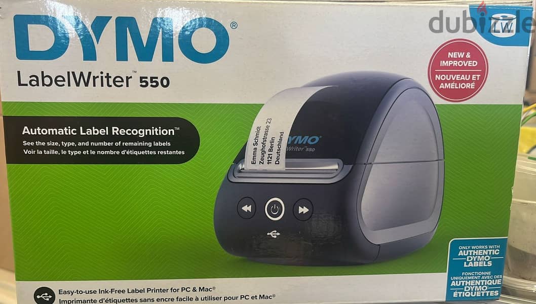 DYMO LabelWriter 550 Label Printer, Direct Thermal Printing, Automatic 4