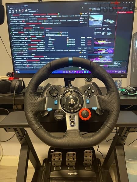 Logitech racing wheel with chair 1