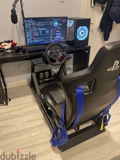 Logitech racing wheel with chair 0