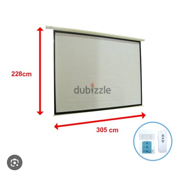 brand new 150 “ motorised projector screen with remote control 1