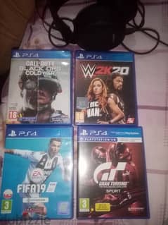 ps4 games good condition +headphone nubow n7 good condition