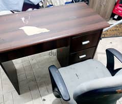 Computer Table with drawer and rolling chair