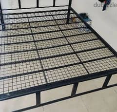 King size metal Bed frame with mattress 0