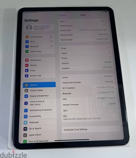 Apple iPad Pro 11” M2 256 GB  Wifi + 5G Cellular Grey Used! 6