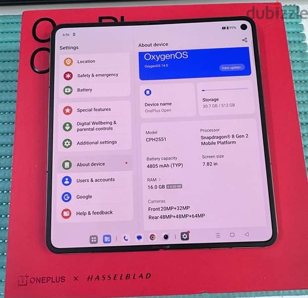 One Plus Open 5G 512 GB + 16 GB RAM (Global Version) Used! 6