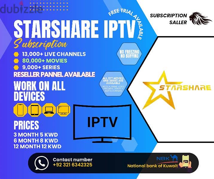 IP-TV Yearly Subscription Available Free Trial Available 4