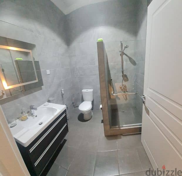 very nice super clean furnished flat  with terrace in Fnaitees 9