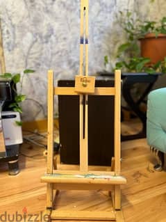 wooden table easel