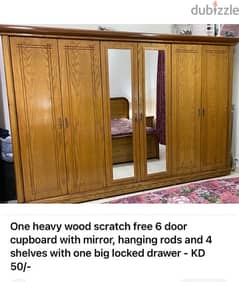 CupBoard 6 Door Heavy Wood