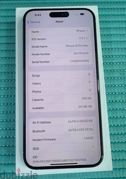 iPhone 15 Pro Max 5G 256 GB White Titanium Used! 7