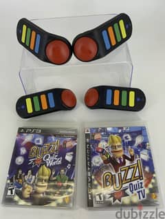 Buzz Quiz TV and Quiz World games with 4 remote controllers