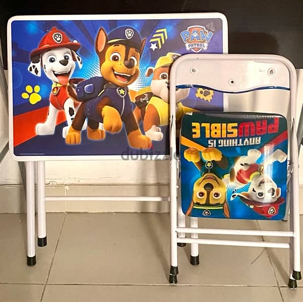 Paw patrol table and chair 0