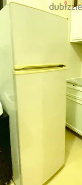 one table fridge and small table for sale 1