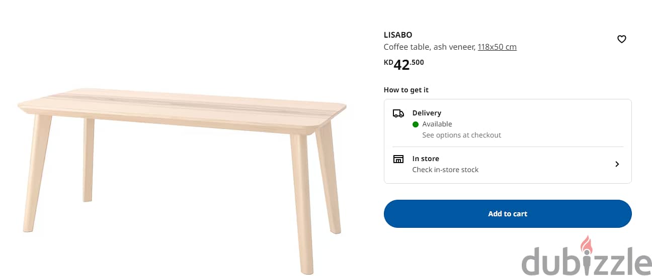 IKEA LISABO Coffee Table [Ash Veneer] 1