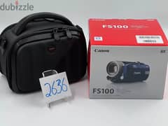 Canon FS100 Saphire Blue Digital Video Camcorder, New, with Canon Case