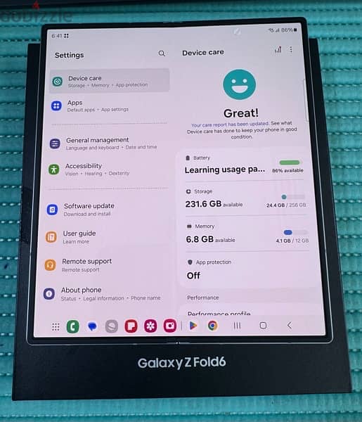 Samsung Galaxy Z fold 6 5G 256 GB Silver Shadow 1 week Used Only! 7