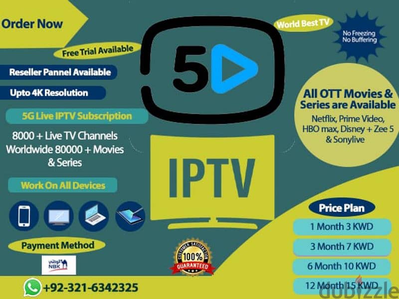 IP-TV Yearly Subscription Available Free Trial Available 5