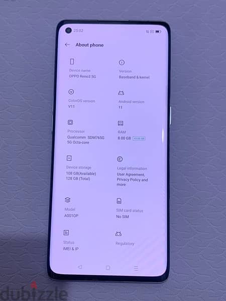 oopo Reno 3   . . 5g . . 8gb ram 128gb good condition only back broken 9