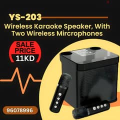 karaoke Bluetooth Speaker With 2 Microphone