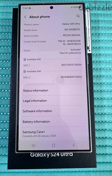 Samsung Galaxy S24 Ultra 5G 512 GB Titanium violet Used! 7