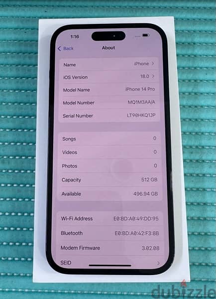 iPhone 14 Pro 5G 512 GB Black Used! 5