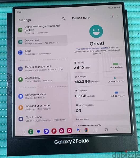 Samsung Galaxy Z fold 6 5G 512 GB Silver Shadow Used! 8