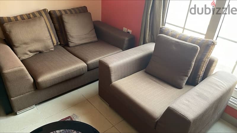 Sofa Set with Center Tables (Safat Home) in good condition for sale 2