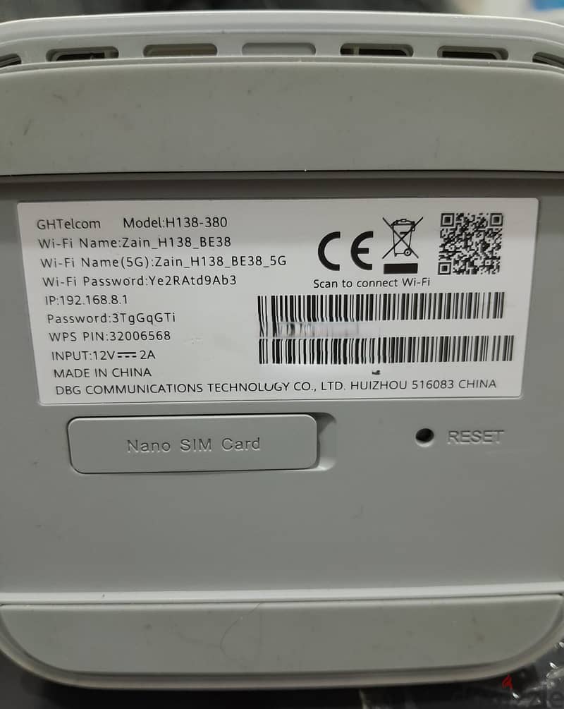 Huawei H138-380 5G CPE PRO 3 For ZAIN ONLY 5